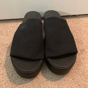 black madden girl open tow sandal